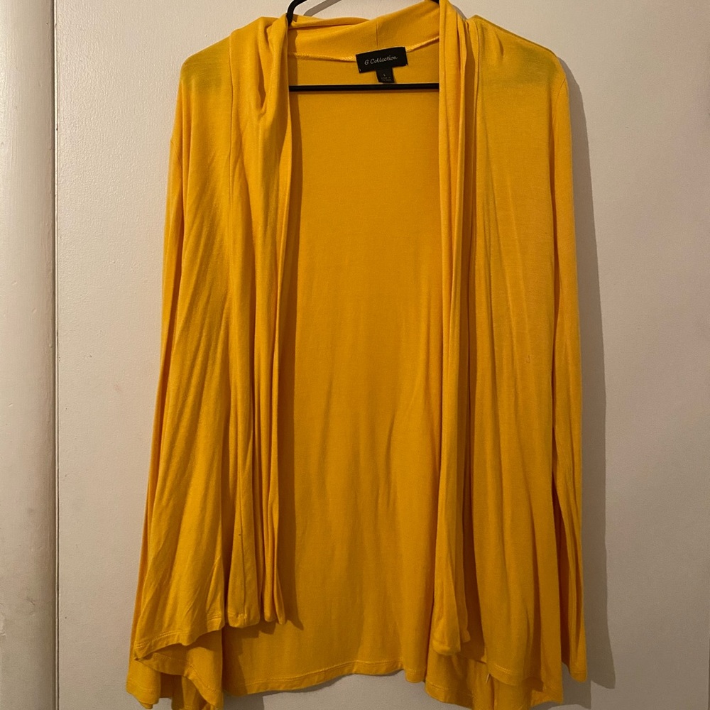 Yellow cardigan